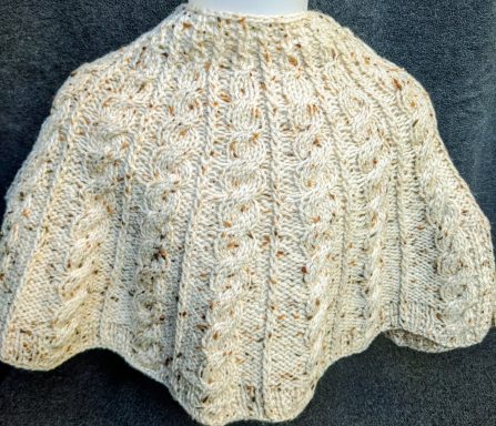 Poncho fillette laine superfine et mohair